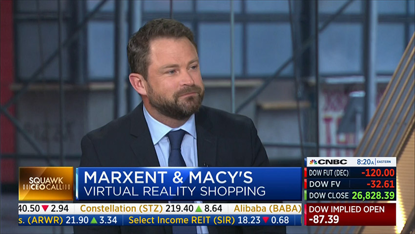 Marxent on CNBC: “Virtual Reality is changing retail real estate; Every furniture retailer will be using 3D within two years”