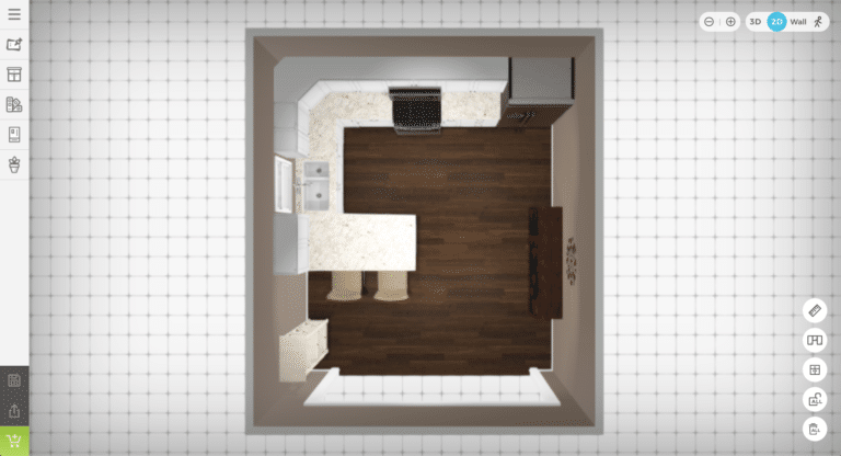 Sample 2D Open Floorplan Kitchen