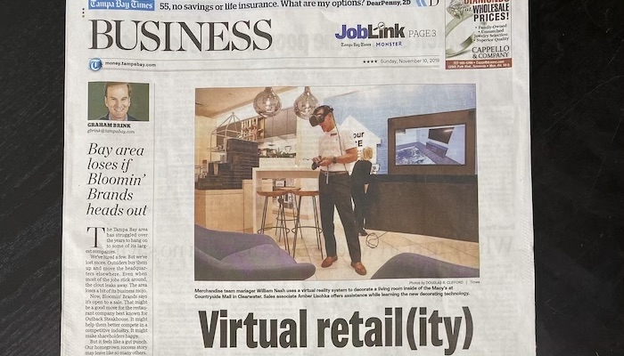 Tampa Bay Times: St. Pete VR company transforming how Macy’s sells furniture