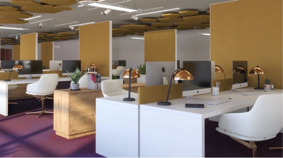 3d rendered office