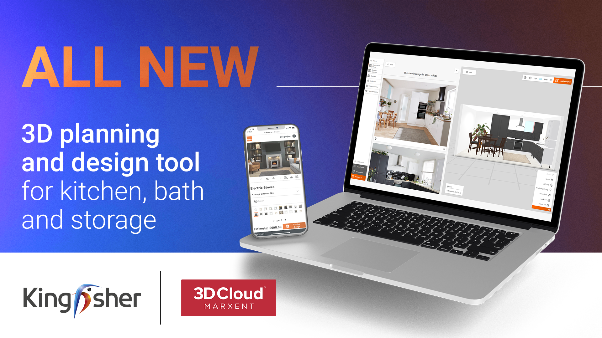 Kingfisher Partners with 3D Cloud™ by Marxent to Deploy Innovative 3D Visualisation Technology