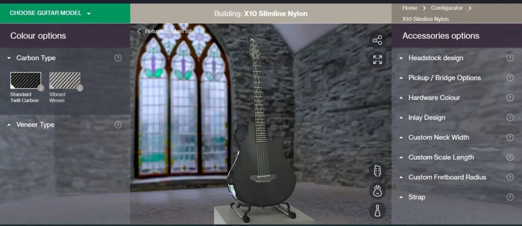 Emerald Guitar Visual product configurator