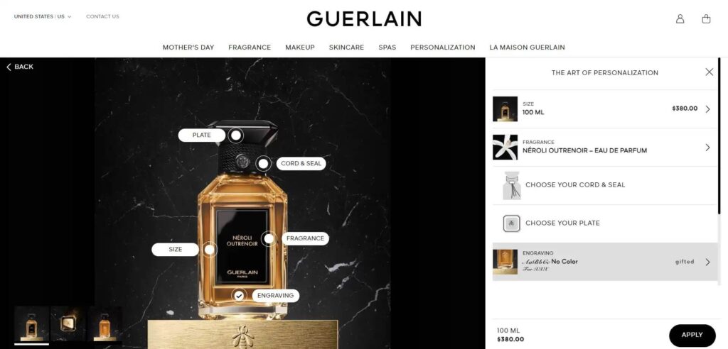 Guerlain Visual product configurator