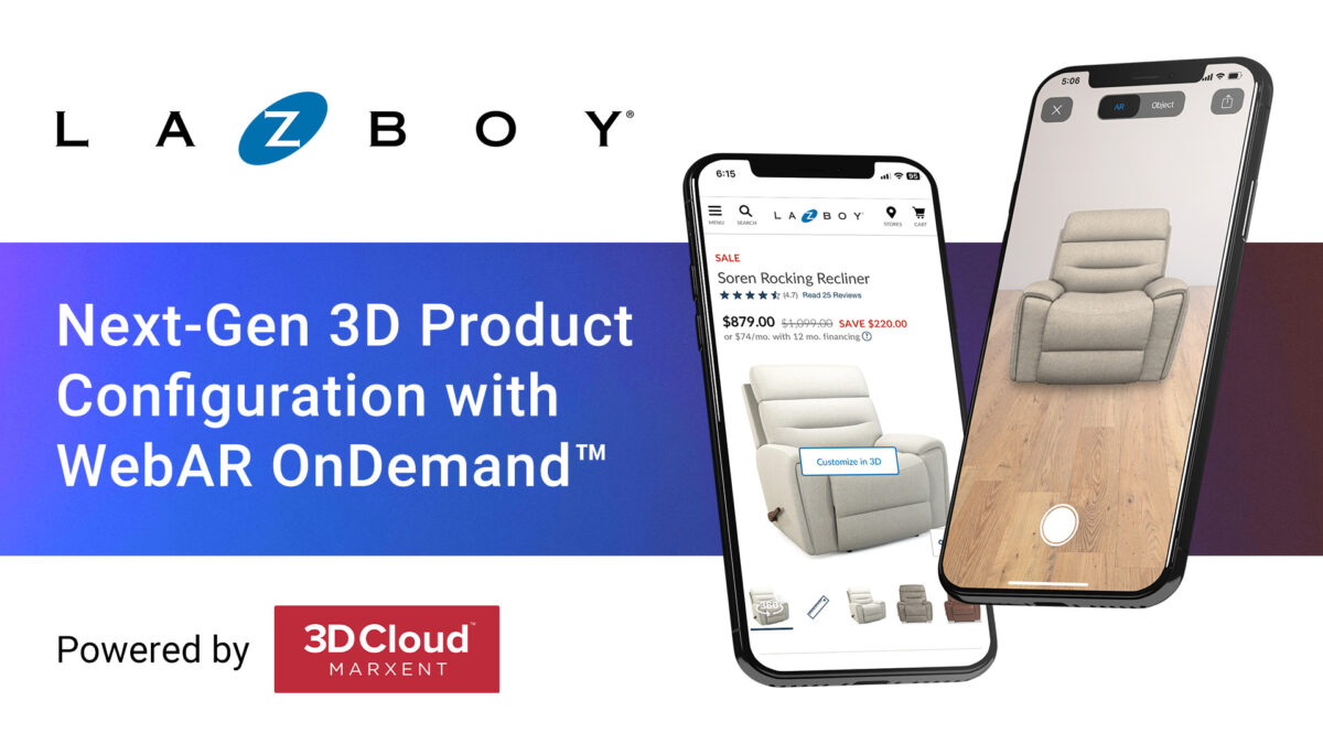 La-Z-Boy Announces Next-Gen 3D Product Configuration with WebAR OnDemand™, Powered by 3D Cloud by Marxent